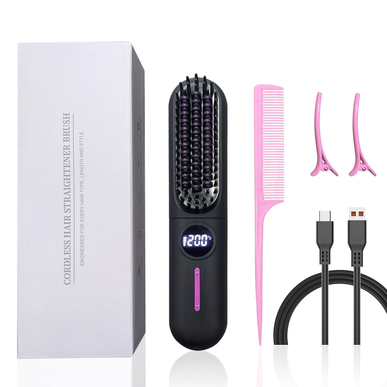 S01 Cordless Hair Straightener Brush for Quick Styling