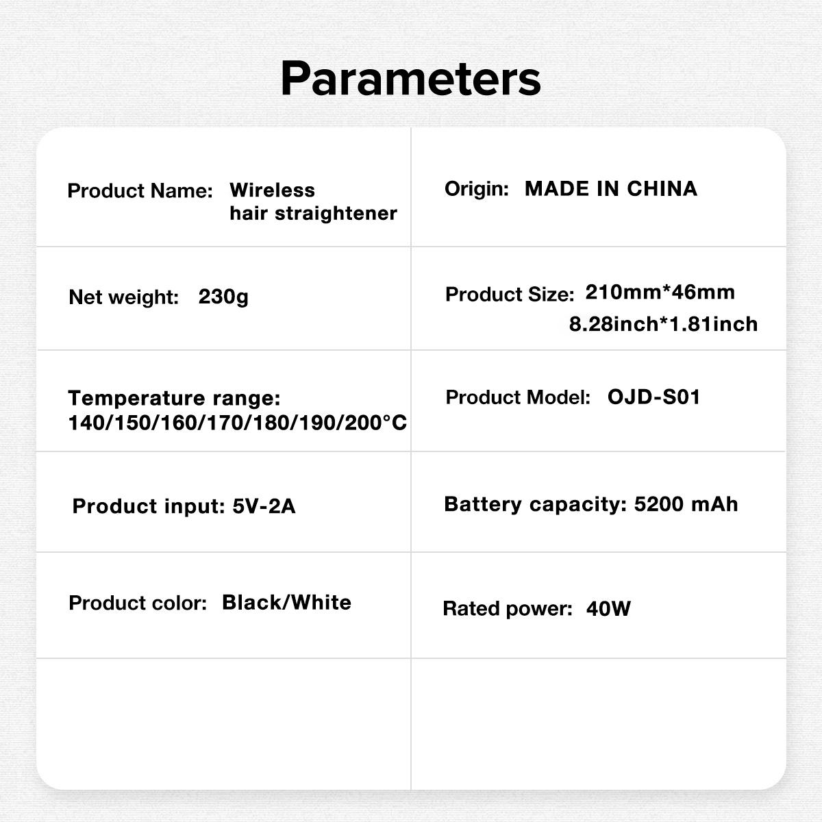 S01 Cordless Hair Straightener Brush for Quick Styling