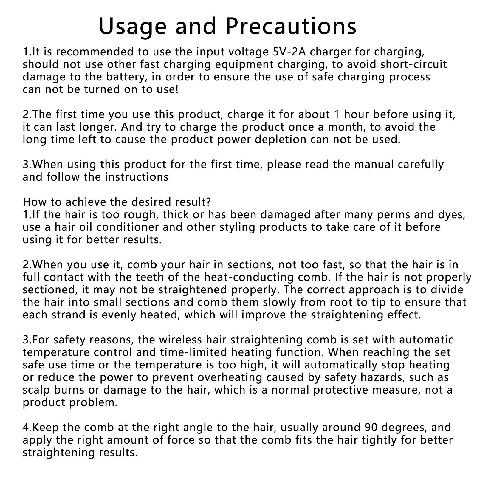 S01 Cordless Hair Straightener Brush for Quick Styling