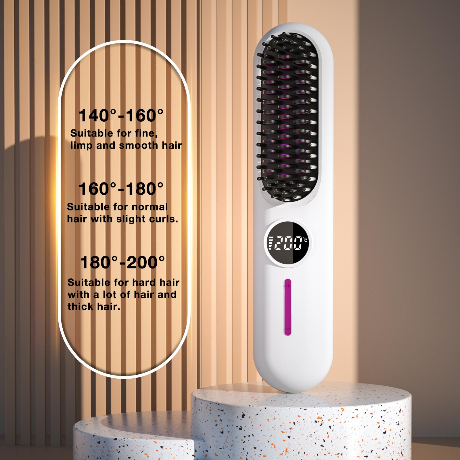 S01 Cordless Hair Straightener Brush for Quick Styling